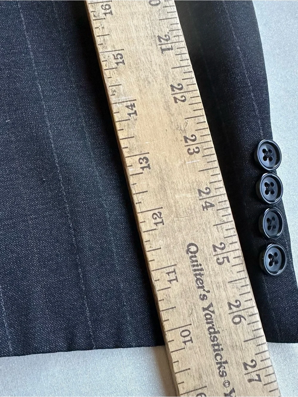 Vintage Christian Dior Monsieur Blazer Men's 44L 100% Wool Gray Pinstripe USA